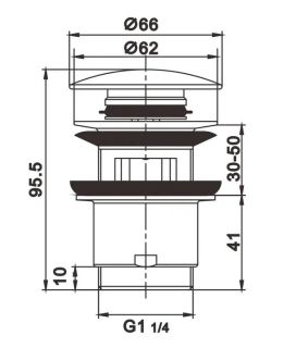 Донный клапан Rose RS01Q бронза